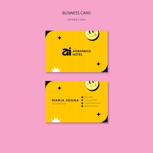 Father’s Day Celebration Business Card – Free Download