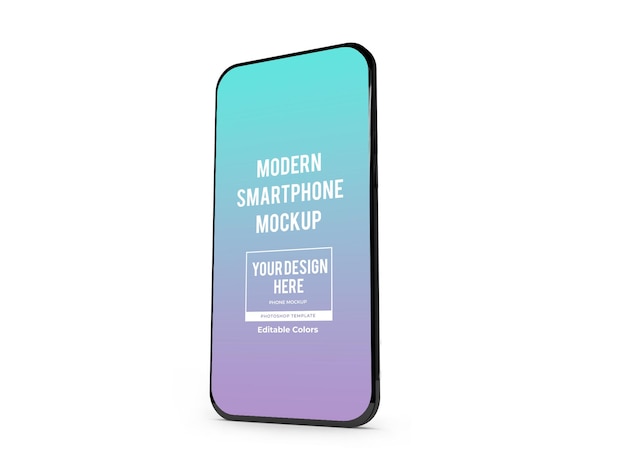 Realistic Modern Smartphone Mockup Template Isolated – Free Download