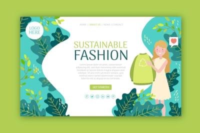 Sustainable Fashion Web Landing Page Template – Free Download