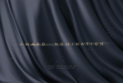 Award Nomination on Luxury Black Wavy Background – Free Stock Photo for Download