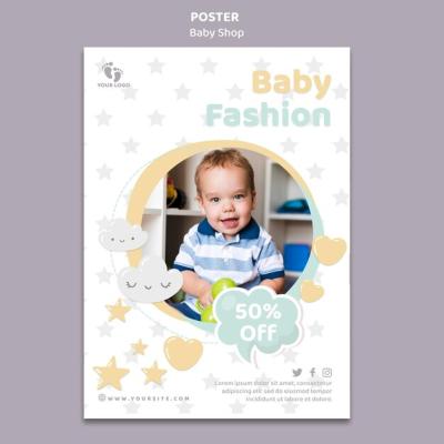 Baby Shop Poster Template – Free Download