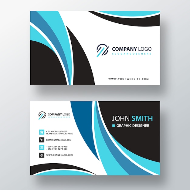 Wavy Shape Business Card – Free Download Free Stock Photo