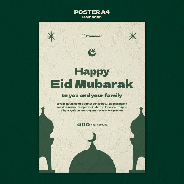 Ramadan Celebration Poster Template – Free Download