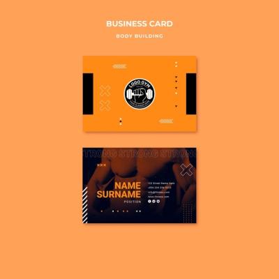 Body Building Training Business Card Template – Free Download