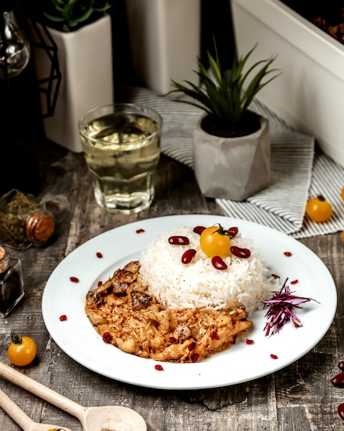 Chopped Chicken with Rice – Free Stock Photo for Download