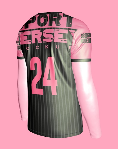 Back Right Side Cuff Jersey Mockup – Free Download