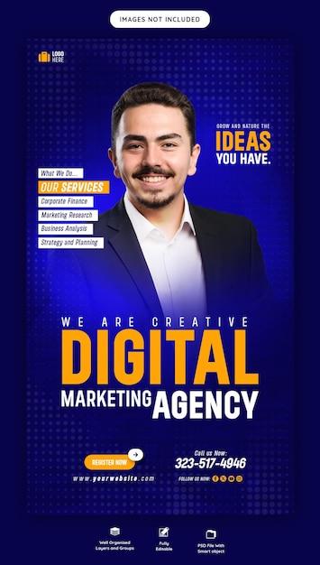 Digital Marketing Agency and Corporate Facebook & Instagram Story Template – Free to Download