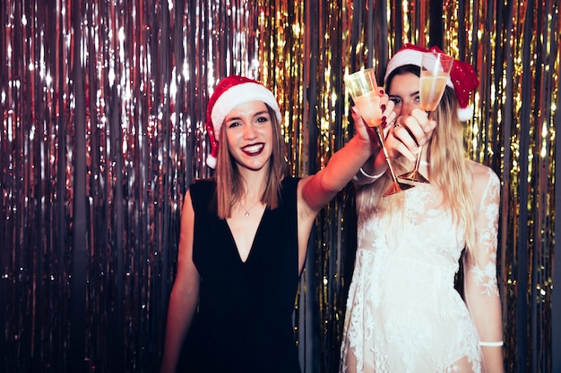 Party Scene with Girls and Champagne – Free Stock Photo Download