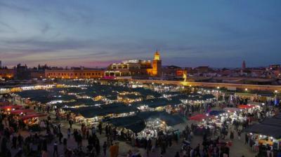 Crowd at Market in Marrakech – Free Stock Photo, Download Free