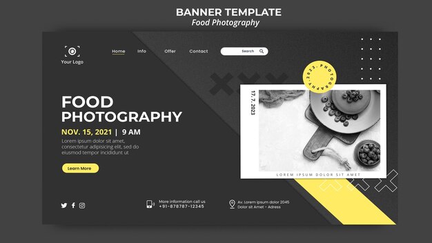 Food Photography Landing Page Template – Free Download