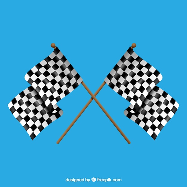 Classic Checkered Flags with Realistic Design – Free Download