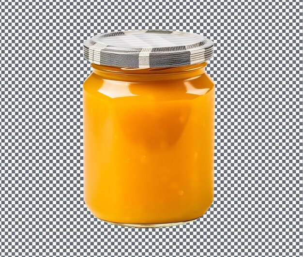 Neat and Yummy Jar of Orange Jam Isolated on Transparent Background – Free to Download