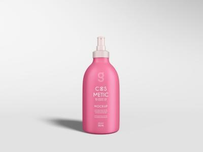 Glossy Cosmetic Spray Bottle Branding Mockup – Free Download