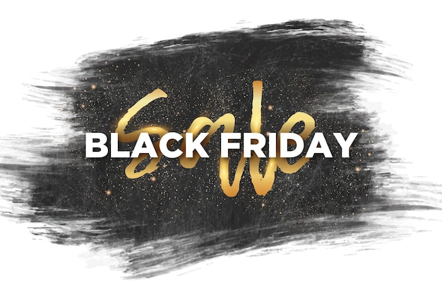 Black Friday Sale Background with Brush Stroke Design – Free Download