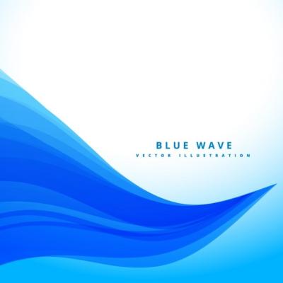 Blue Wavy Flowing Lines Background – Free Download