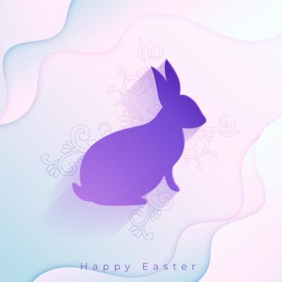 Happy Easter Cultural Background with Rabbit Silhouette – Free Stock Photo Download