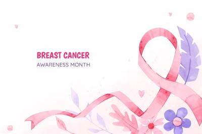 Watercolor Background for Breast Cancer Awareness Month – Free Stock Photo for Download