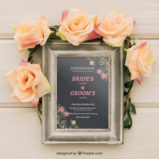 Mock Up Design Featuring Frame and Floral Ornaments – Free Download