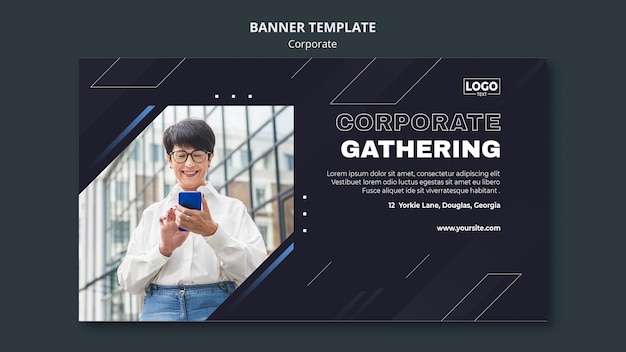 Professional Business Corporation Banner Template – Free Download