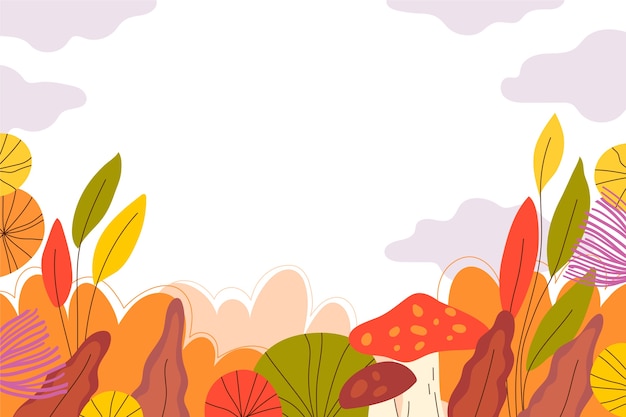 Flat Background for Fall Season Celebration – Free Download