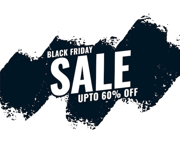 Abstract Black Friday Sale Background with Grunge Brush Stroke – Free Download