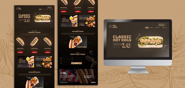 American Hot Dogs Landing Page Template – Free to Download