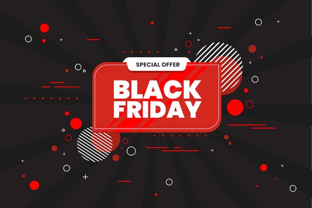 Flat Black Friday Background – Free Download