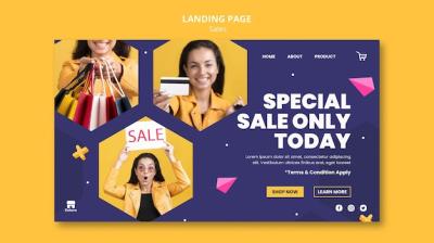 Sales Landing Page Template – Download Free Stock Photo