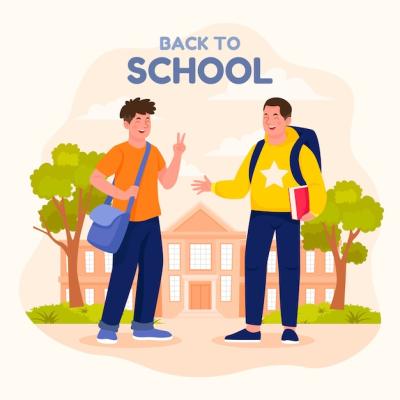 Back to School Season Flat Illustration – Free Download