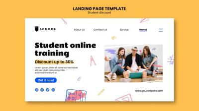 Student Discounts Landing Page Design – Free Download