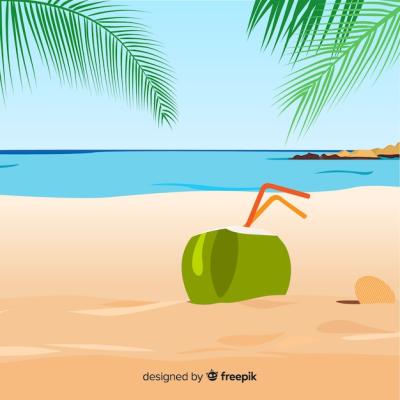 Tropical Landscape Background – Free Download for Stunning Vector Templates