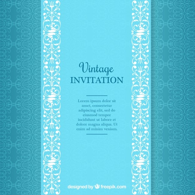 Blue Vintage Wedding Invitation Pattern – Free Stock Photo, Download for Free