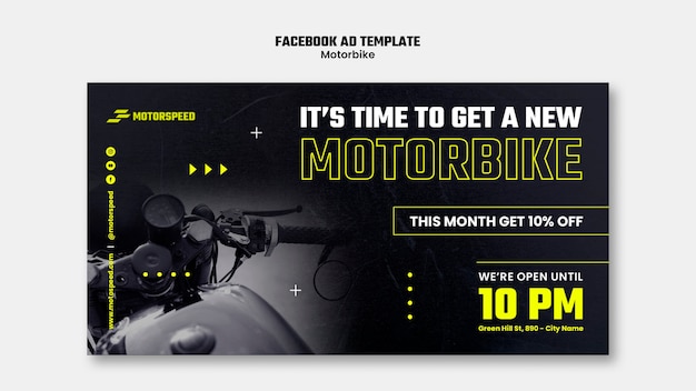 Facebook Template for Motorbike Business – Free Download