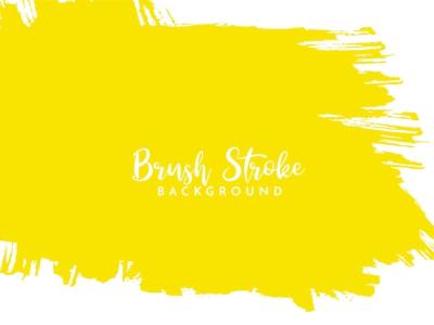 Yellow Color Decorative Watercolor Brush Stroke Design Background – Free Download