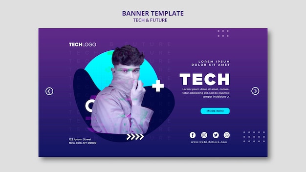 Tech & Future Banner Template Concept – Free Download