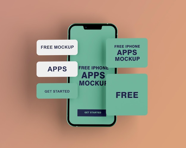 iPhone Apps Mockup PSD for Your Creative Projects – Free Download