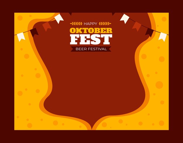 Flat Photocall Template for Oktoberfest Festival – Free Download