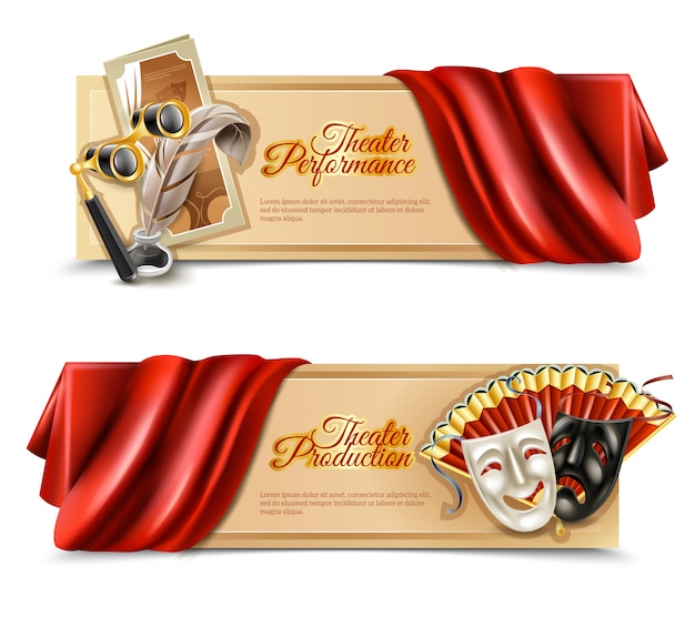 Theatre Performance Banners Set – Free Stock Photo, Download for Free