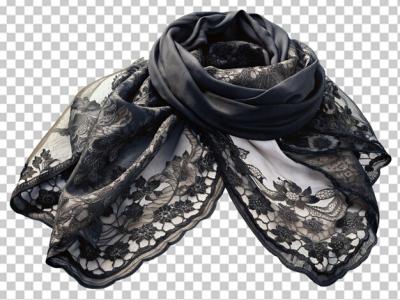 Lovely Lace Overlay Scarf Isolated on Transparent Background – Free Stock Photo for Download