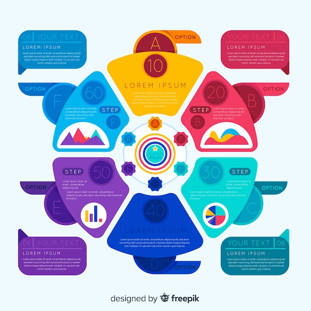 Colorful Infographic with Options – Free Download