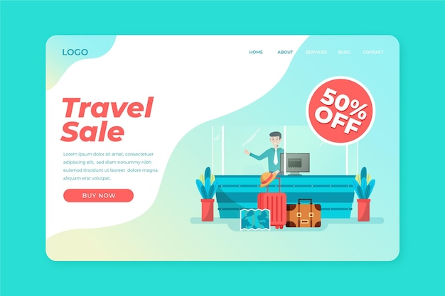 Travel Sale Landing Page – Free Download, Free Stock Photo