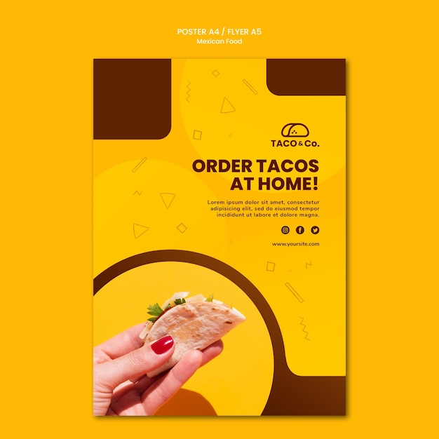 Mexican Food Restaurant Flyer Template – Free Download