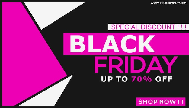 Black Friday Sale Banner Design in Purple and Black Background – Free Download