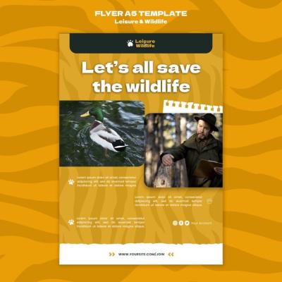 Wildlife Preservation and Protection Vertical Flyer Template – Free Download