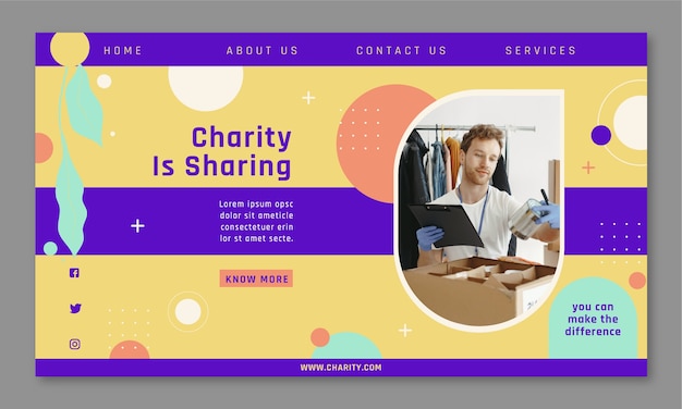 Minimal Charity Landing Page Template – Free to Download