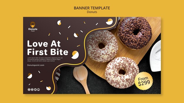 Tasty Donuts Banner Template – Free Download