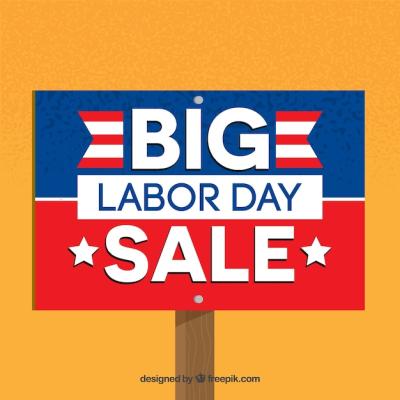 Big Labor Day Sales Sign Background – Free Download