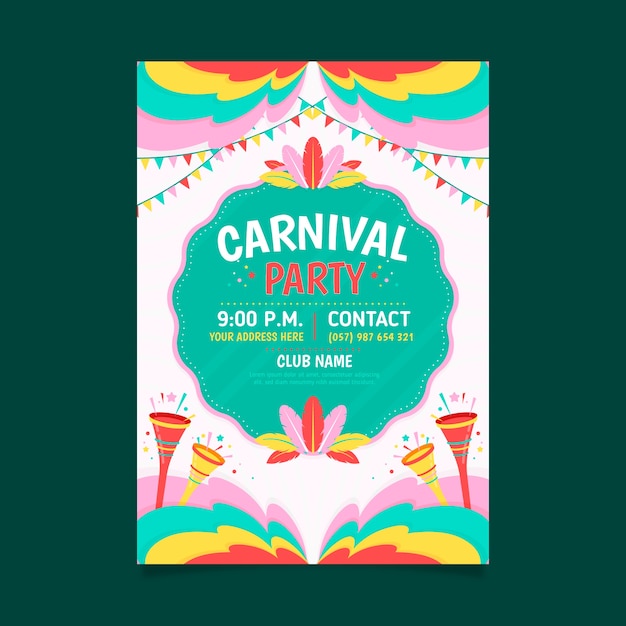 Brazilian Carnival Flyer – Free Download Free Stock Photo