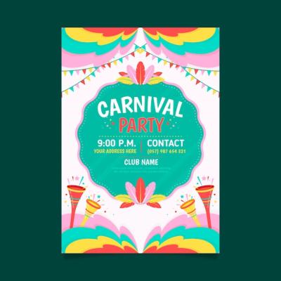 Brazilian Carnival Flyer – Free Download Free Stock Photo