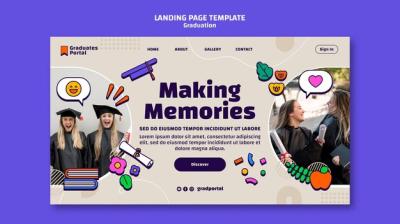 Graduation Celebration Landing Page Template – Free Download